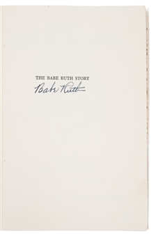 Babe Ruth Signed "THE BABE RUTH STORY" First Edition Hardcover Book (Beckett & PSA/DNA)